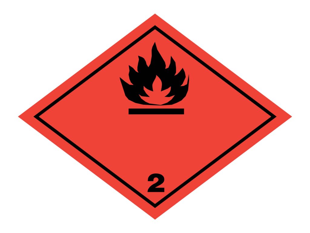 ADR pictogram for flammable gases
